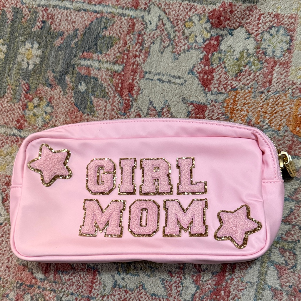 Stoney Clover Pink 'Girl Mom' Accessory Pouch